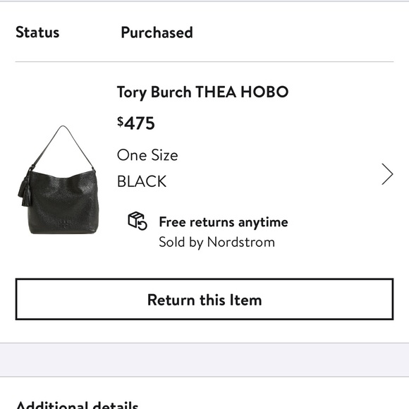 Tory Burch THEA HOBO black leather bag - Picture 6 of 15